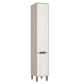 Paneleiro Simples 40cm 2 Portas Stylo Luciane Móveis Cinammon-teka ártico