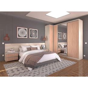Quarto De Casal C/ Cabeceira, Mesa De Cabeceira E Guarda Rou