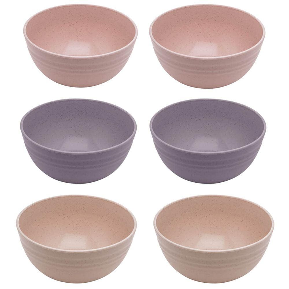 Kit 6 Cumbucas Bowl de Bambu 15x7cm Lyor Sobremesa Cereais Frutas Petiscos