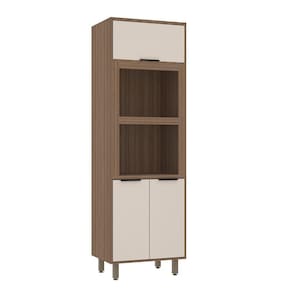Paneleiro Torre Quente 70cm 3 Portas Com Espaço Para Forno E Micro-ondas Aspen Luciane Móveis Vanilla/beige