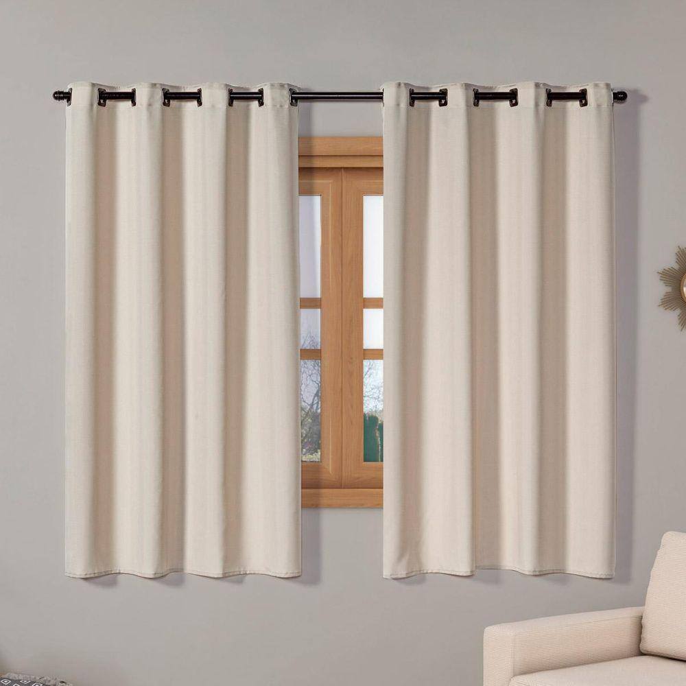 Cortina Básica Oxford 2,00M X 1,40M Para Sala E Quarto Cáqui