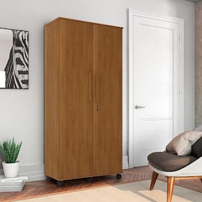 Roupeiro com 2 Portas Solteiro Gold Amêndoa