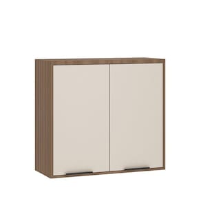 Armário Aéreo De Cozinha 80cm 2 Portas Aspen Luciane Móveis Vanilla/beige