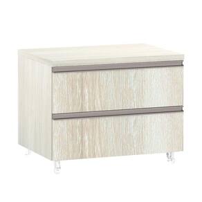 Mesa De Cabeceira 2 Gavetas Prime Plus 60 Cm Legno Crema