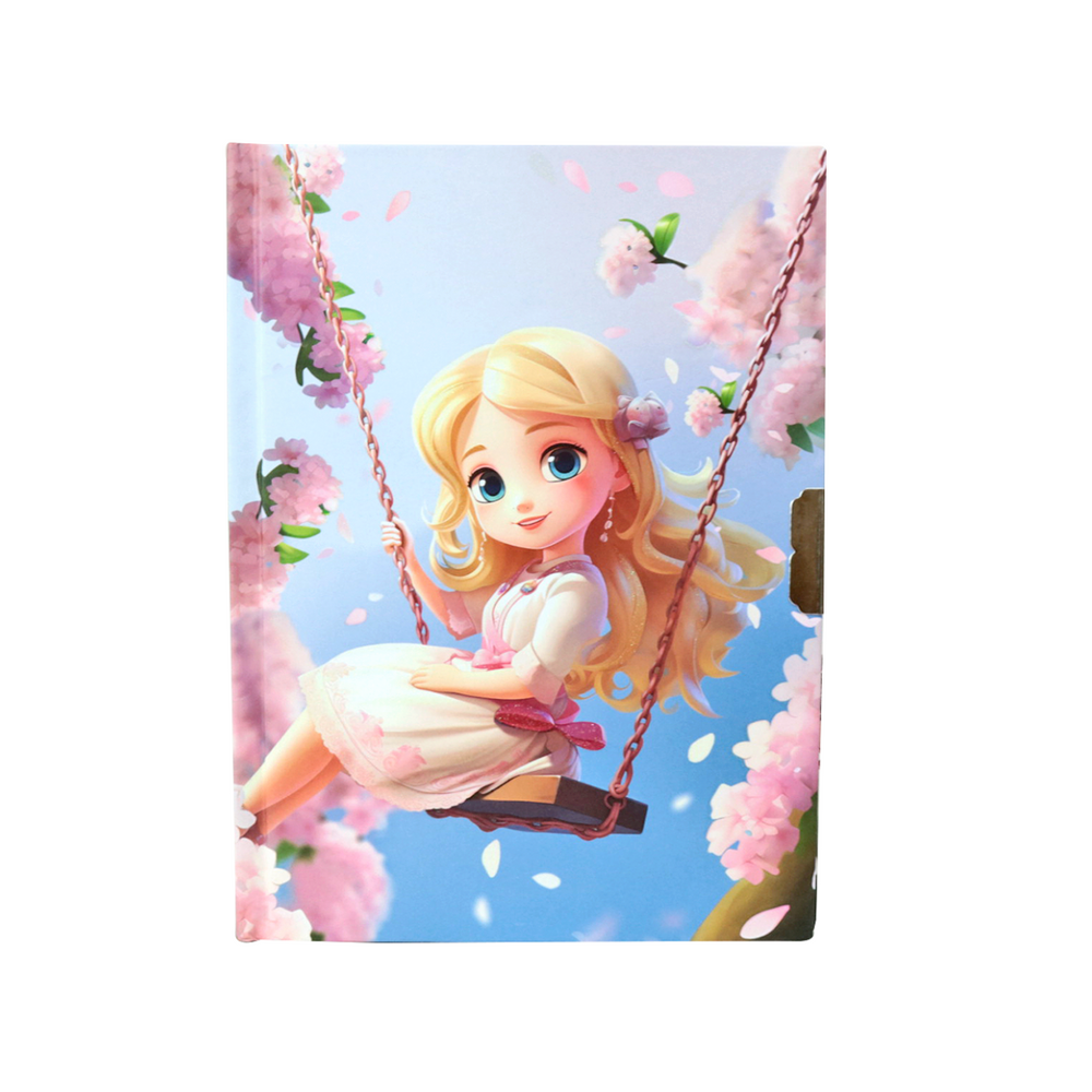 Diário Da Menina No Balanço Com Cadeado 56 Folhas