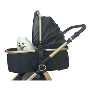 Carrinho de Pet Cães/Gatos 3em1 Preto - Golden Club Baby
