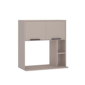 Armário Aéreo 80cm 2 Portas Com Espaço Para Forno Ou Micro - Ondas Stylo Luciane Móveis Cinammon