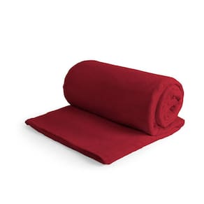 Mantinha Casal 1 Peça Felpuda Coberta Cobertor Frio Vermelho