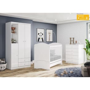Dormitório Infantil Bala de Menta Branco - Henn