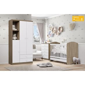 Dormitório Infantil Bala de Menta Rustico/Branco - Henn