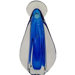 Enfeite Decorativo em Murano 42cm Manto Azul Imagem Santa Nossa Senhora