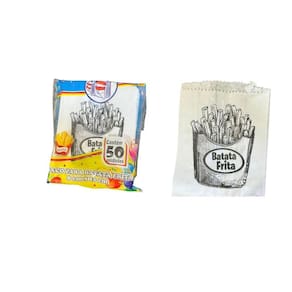 Saquinho Papel Branco Batata Frita Pequeno 8X10Cm- 200Un