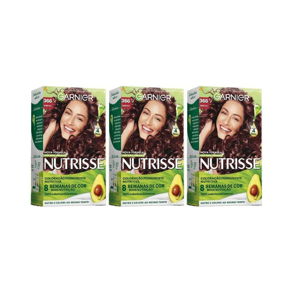 Coloraçao Nutrisse 366 Acaju Purpura-Kit C/3Un