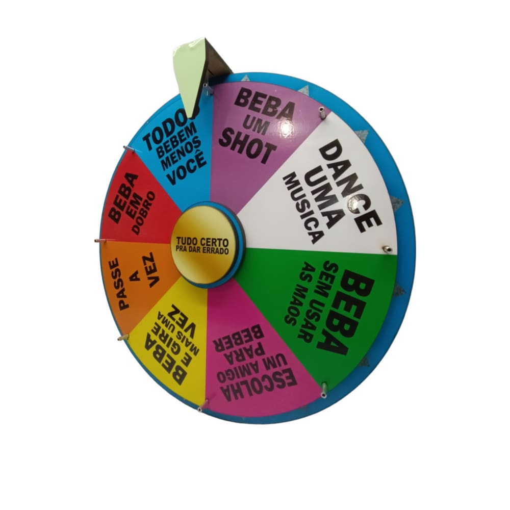 roleta em mdf redonda Short drink diversão