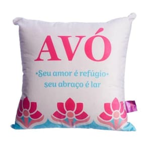 Almofada Dia Das Mães MãeVó Flores 40x40cm 10065174 ZonaCriativa