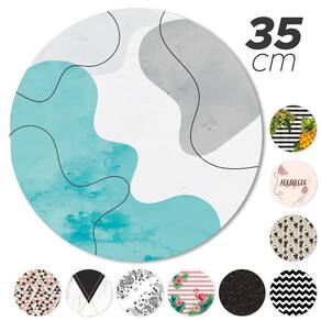 Kit 2 Peças Jogo Americano Base Redonda Mdf Sousplat Ondas