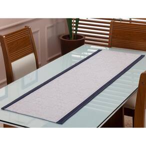 Caminho De Mesa Retangular 1,35M X 0,45M Estampado Arabesco