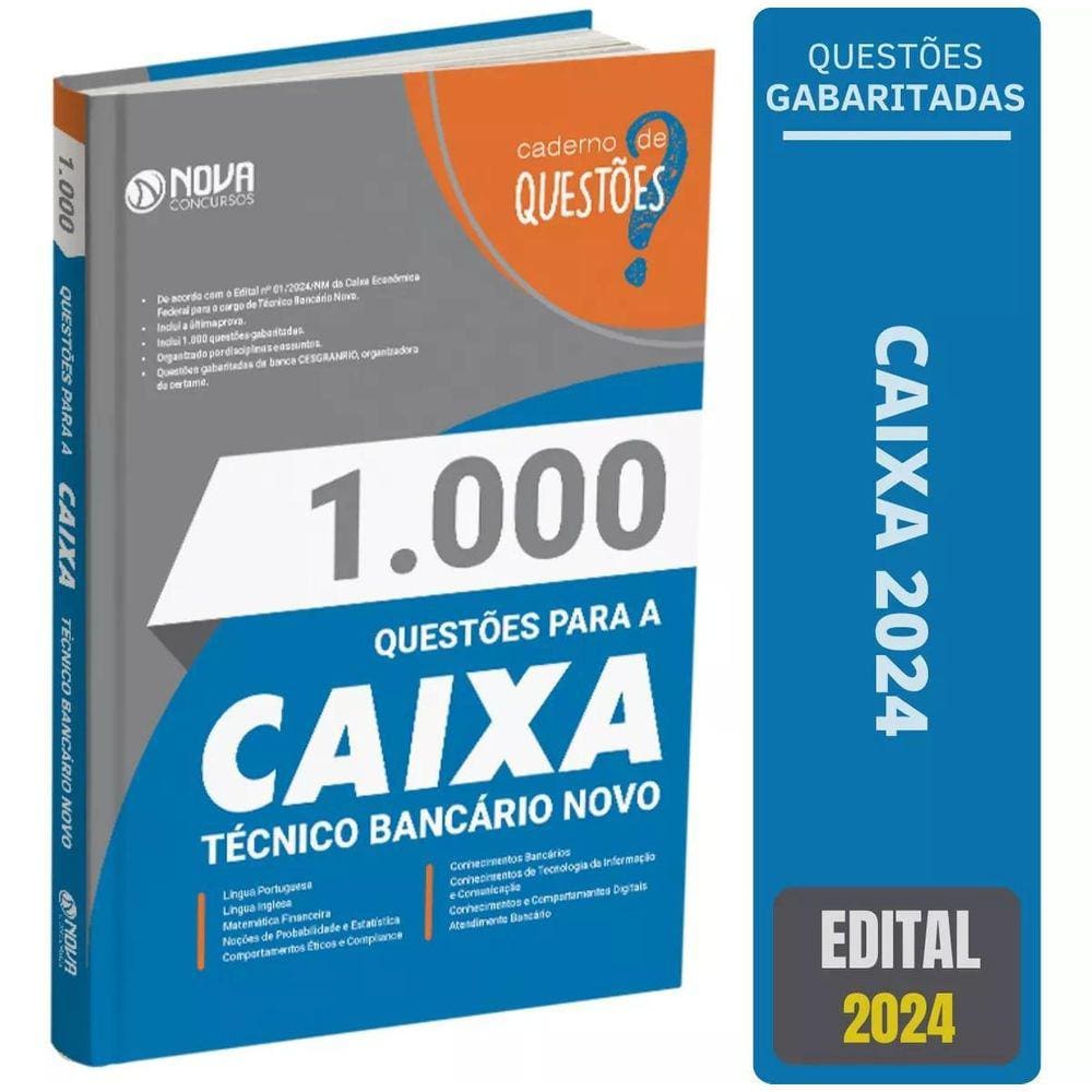 Caderno Questões Gabaritadas A Caixa 2024 Técnico Bancário