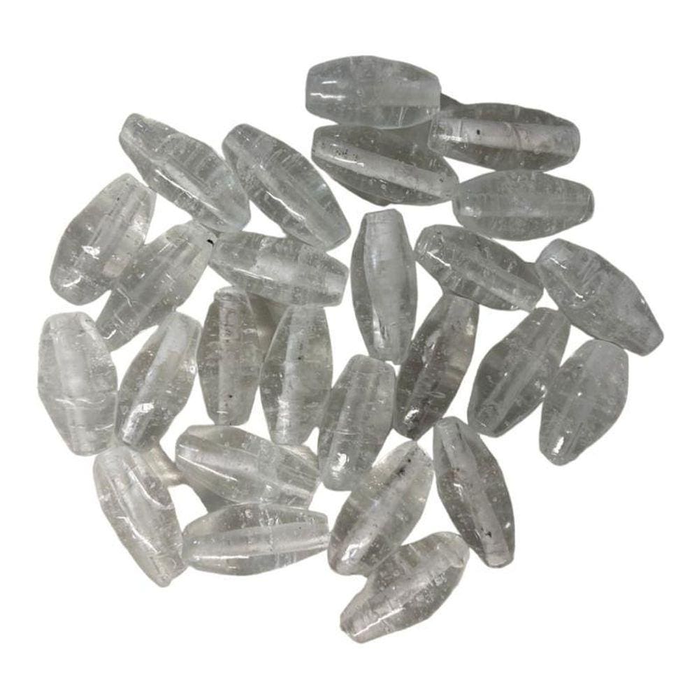 Kit 7 Firmas Azeitona 35X15Mm Transparente Murano Guias