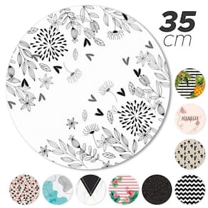 Sousplat Avulso Base De Mdf 35Cm Completo Estampado Floral