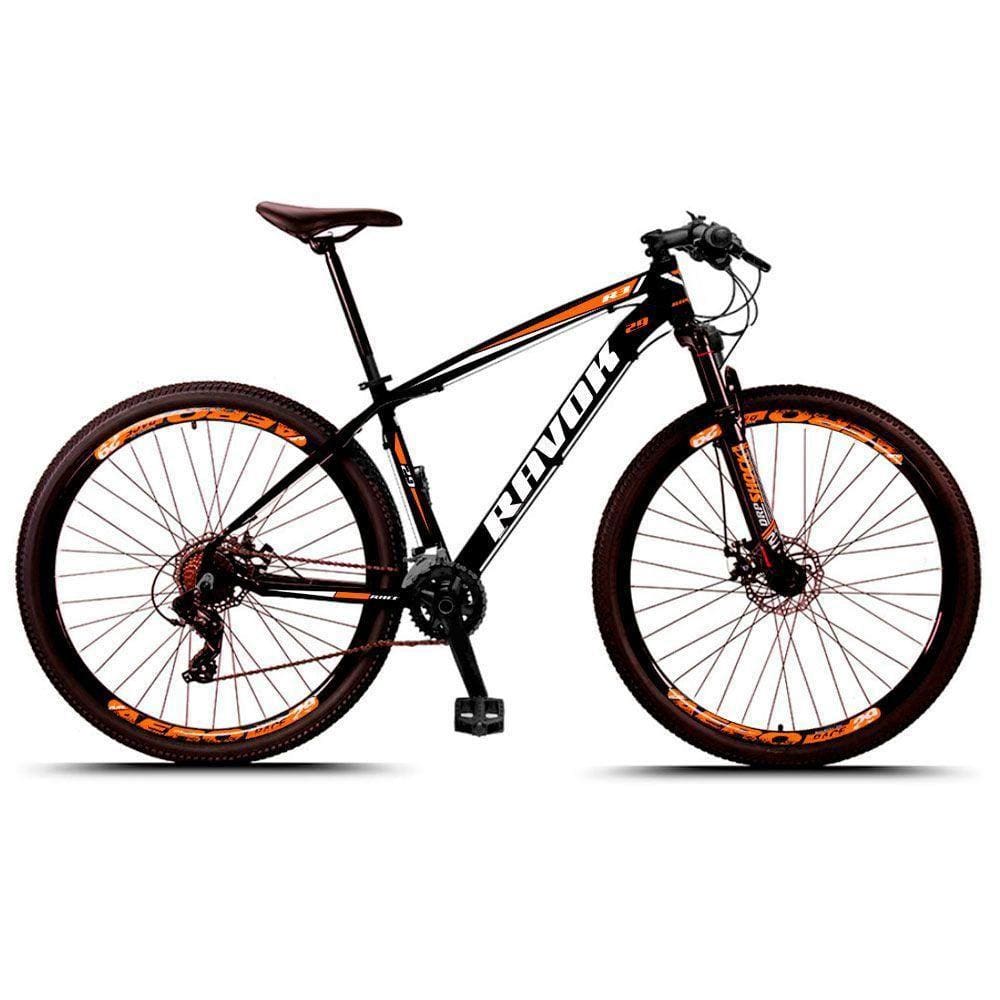 Bicicleta Bike 21 Velocidades Traseiro Shimano Freio A Disco Cor: Laranja Tam: 15"