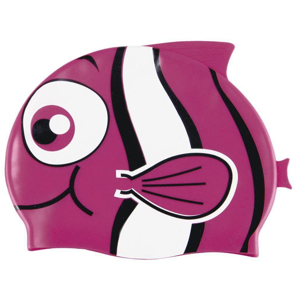 Touca Natação Infantil Silicone Peixinho Rosa Mor