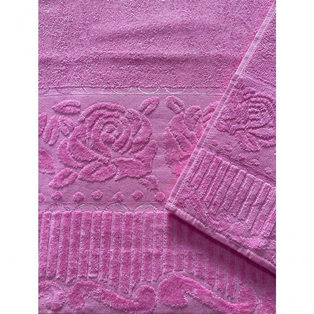 Kit De Toalha De Banho E Rosto Rosa