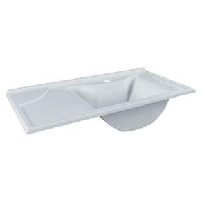 Cuba Pia Lavatório Copacabana 60 cm Para Banheiro Branco
