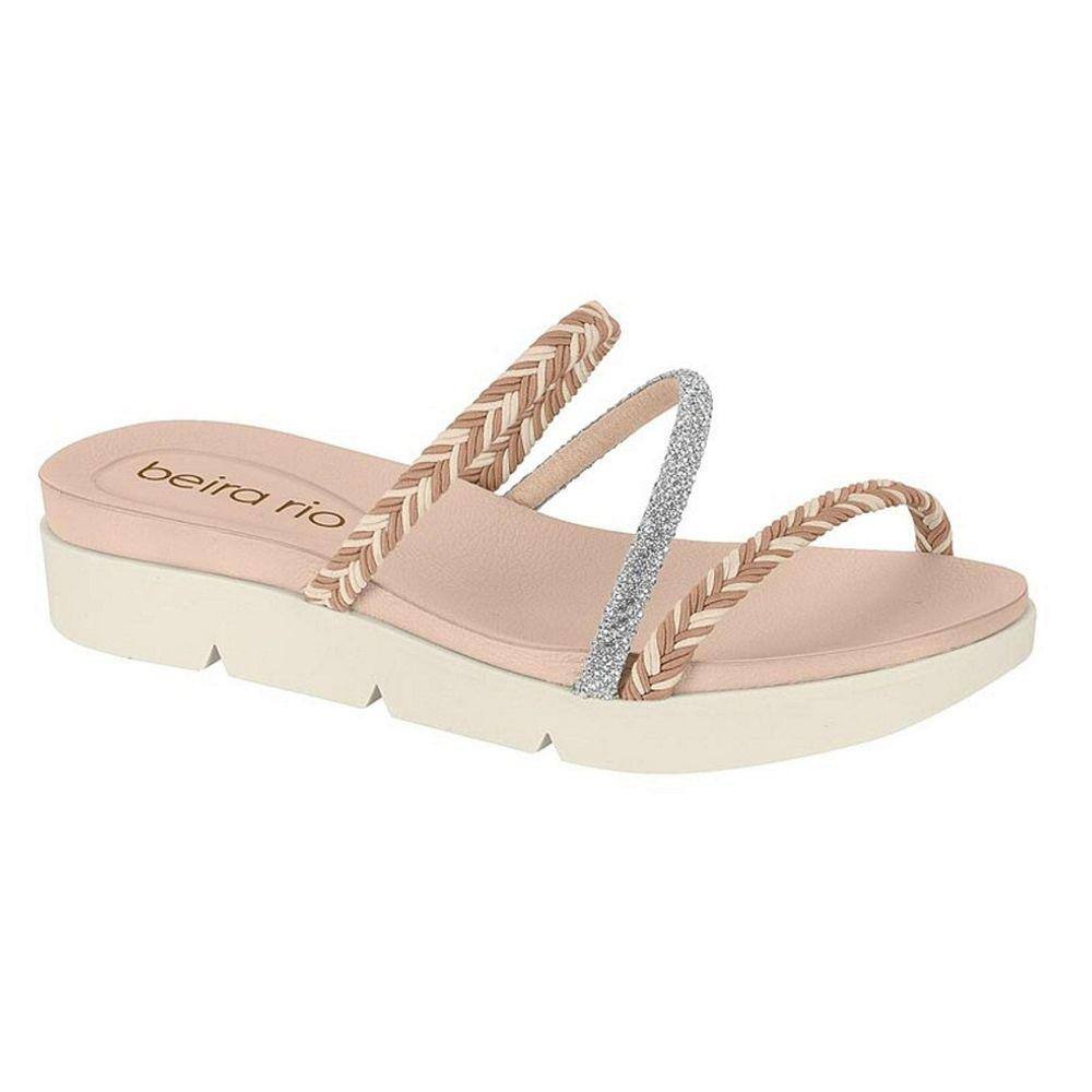 Tamanco Feminino Beira Rio Strass Flat