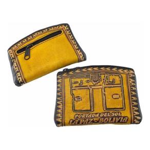 Kit 5 Porta Moedas Arte Artesanal Em Couro De Lhama B1634