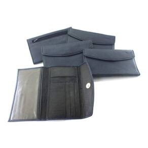 Kit 5 Carteira Azul Lisa Feita De Couro De Lhama Genérica