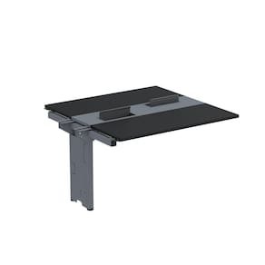 Complemento de Mesa Plataforma para Coworking para 2 Pessoas 130X120 Preto/Grafito