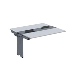 Complemento de Mesa Plataforma para Coworking para 2 Pessoas 130X120 Cinza/Grafito