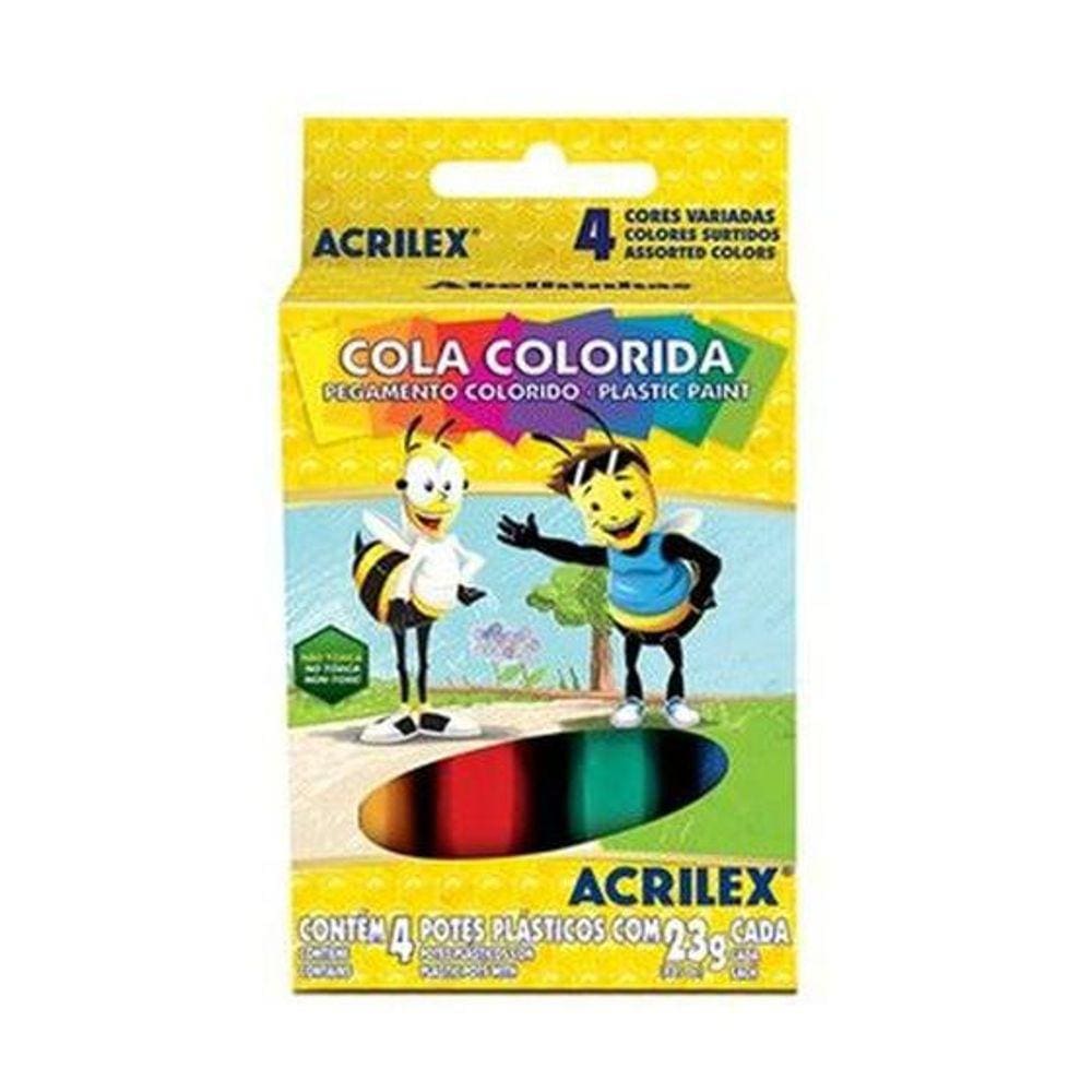 Cola Colorida 4 cores 23g Acrilex