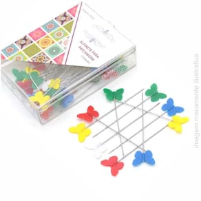 Estojo De Alfinetes Cabeça Colorida De Borboleta Para Patchwork Com 60 Unidades