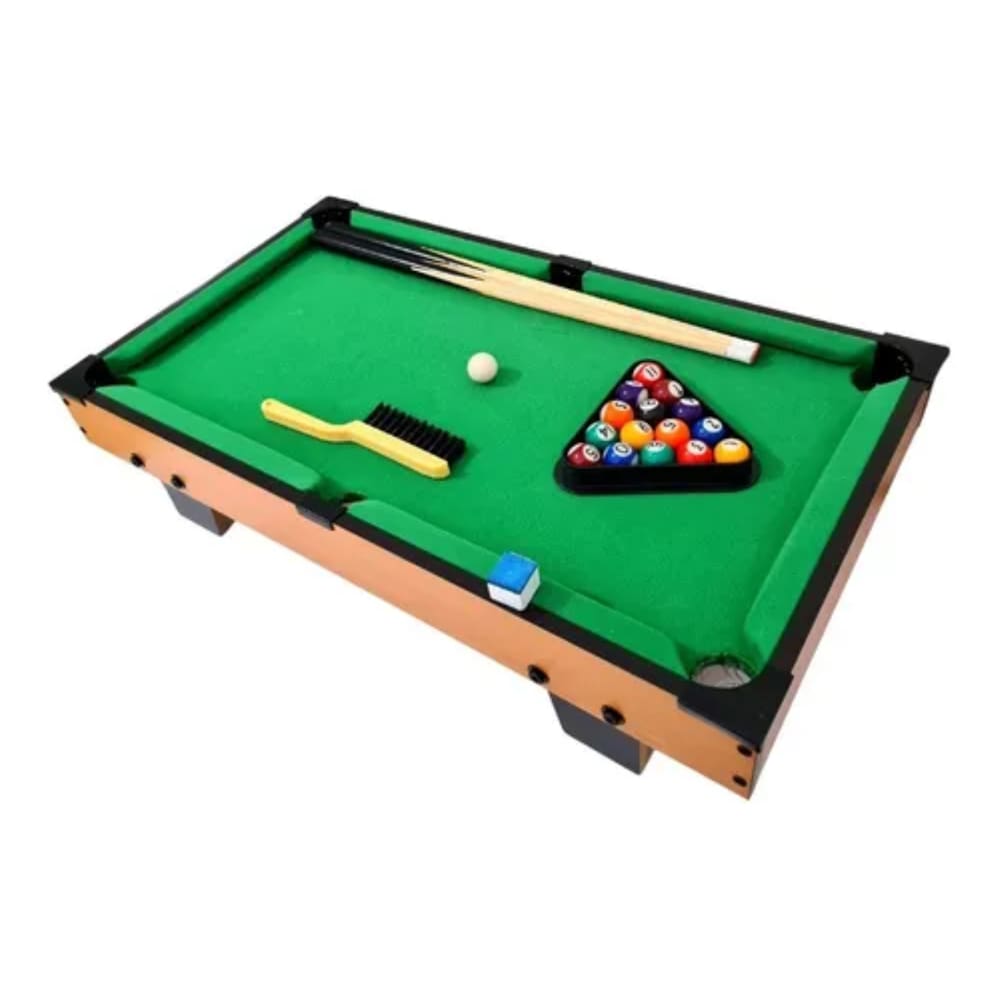 Mesa De Bilhar Sinuca Com Tacos Bolas E Pezinhos de Madeira