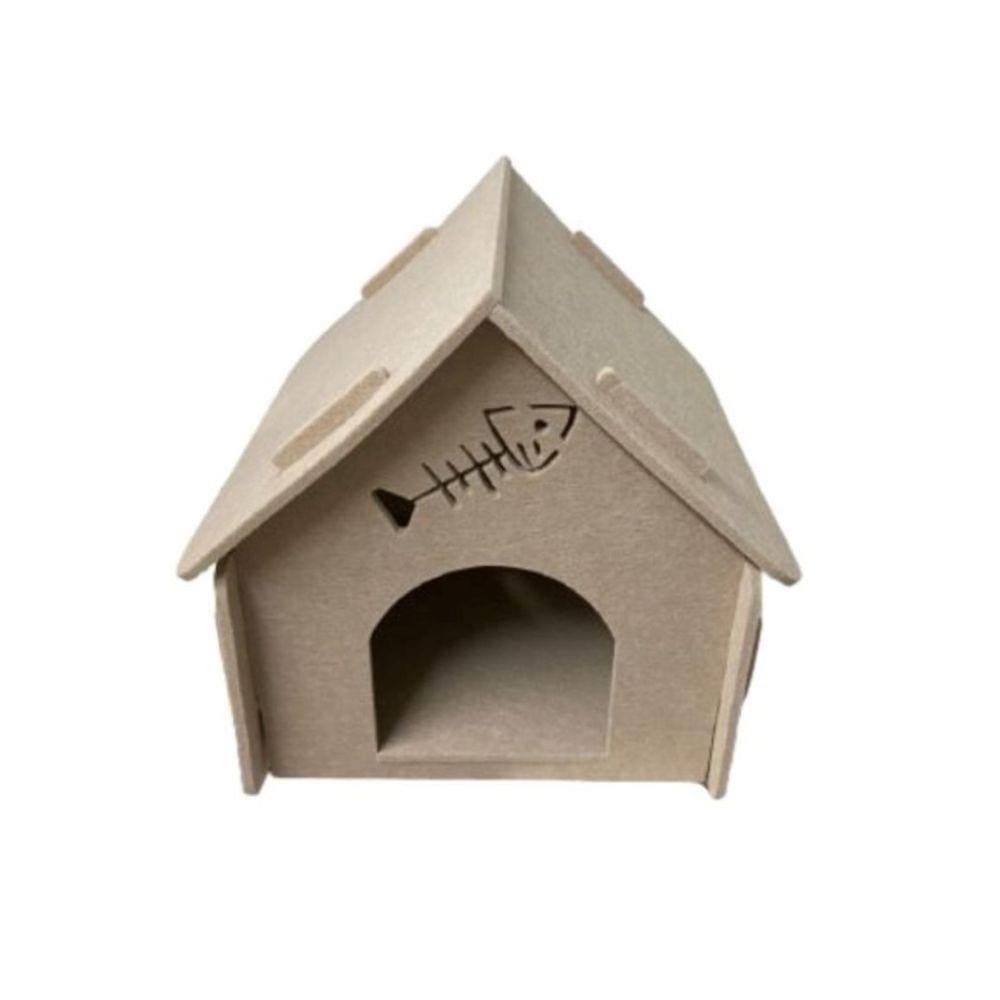 Casinha Pet De Feltro Gato Animal Pequeno Porte 42x40x39cm