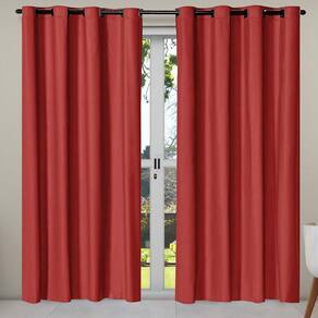 Cortina Blackout 100% Pvc 2,80M X 2,30M Vermelho Corta Luz