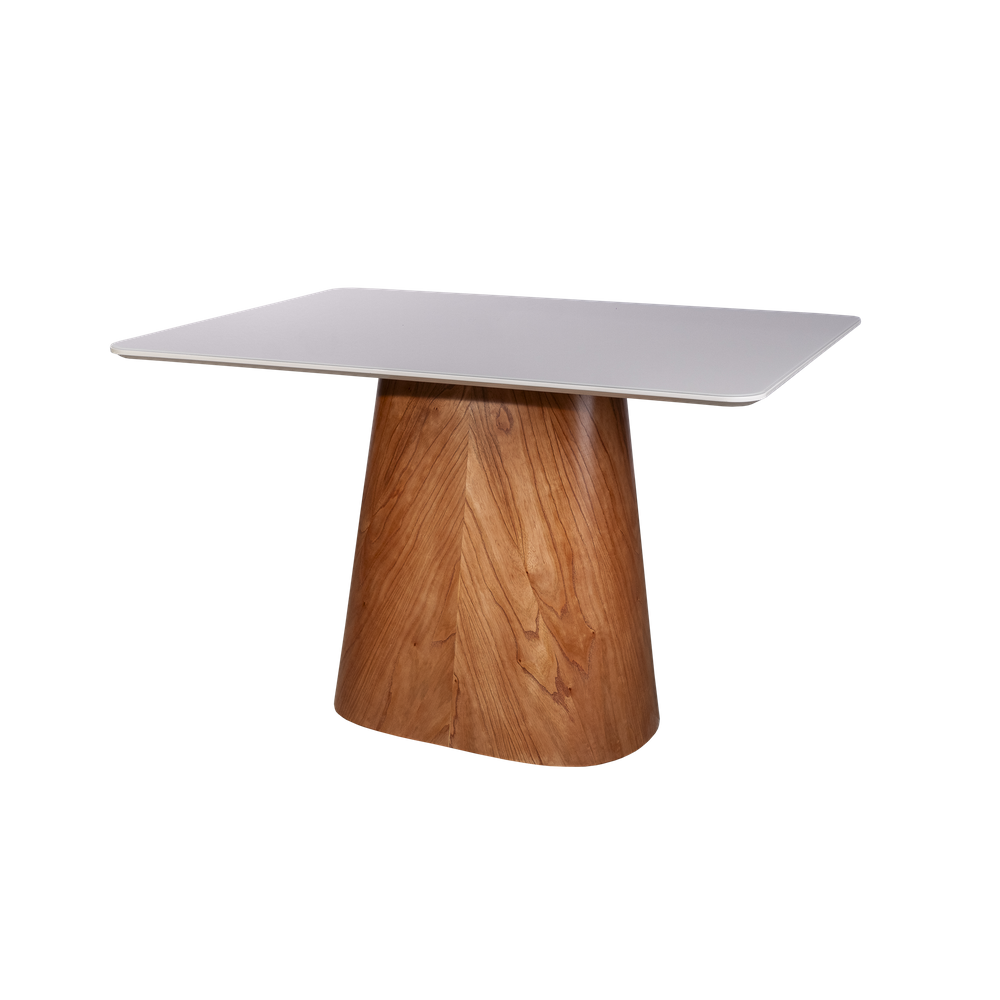 Mesa de Jantar Retangular Maya 120 cm Base Mdf Laminado Off White