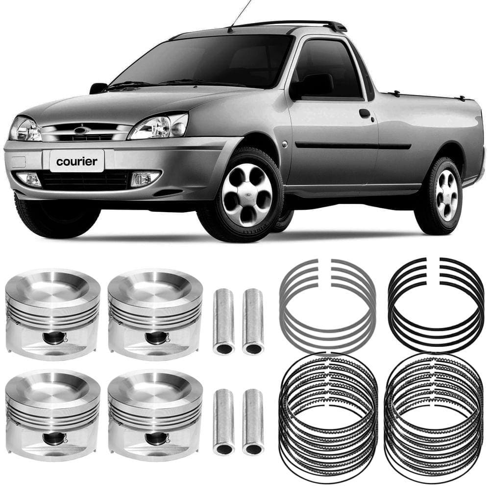 Kit Pistão Anel 0.50 Ford Ecosport Fiesta Ka 1.6 8V 99 a 2007 Gasolina Metal Leve SP&A9199