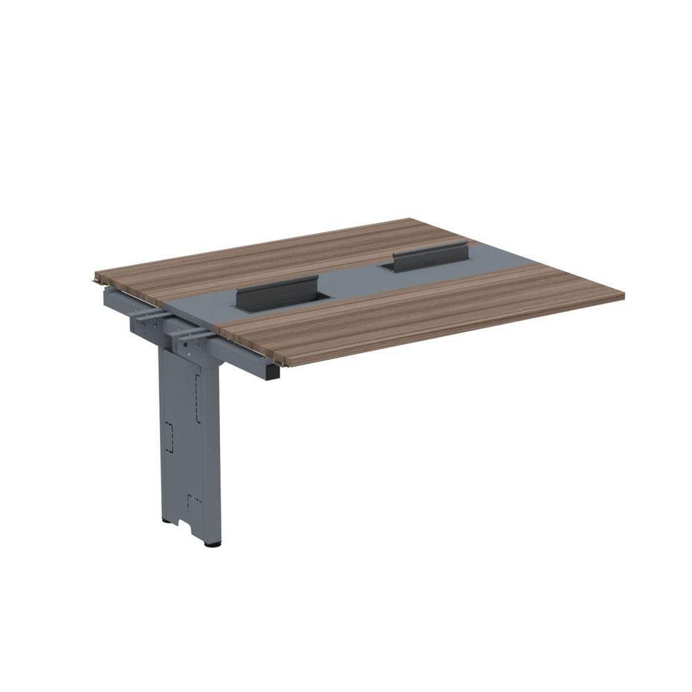 Complemento de Mesa Plataforma para Coworking para 2 Pessoas 130X120 Walnut/Grafito