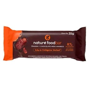 Barra de Proteína Nature Foodbar Sabor Tamara e Chocolate Meio Amargo Zero Açúcar 35g