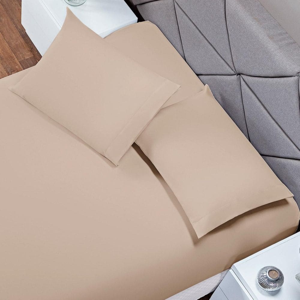 Kit 4 Fronhas 70 X 50 Soft Capa Travesseiro Envelope Cáqui