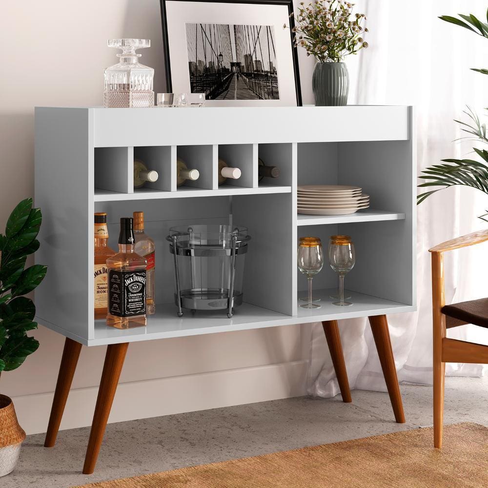 Aparador New Odin com Adega Branco