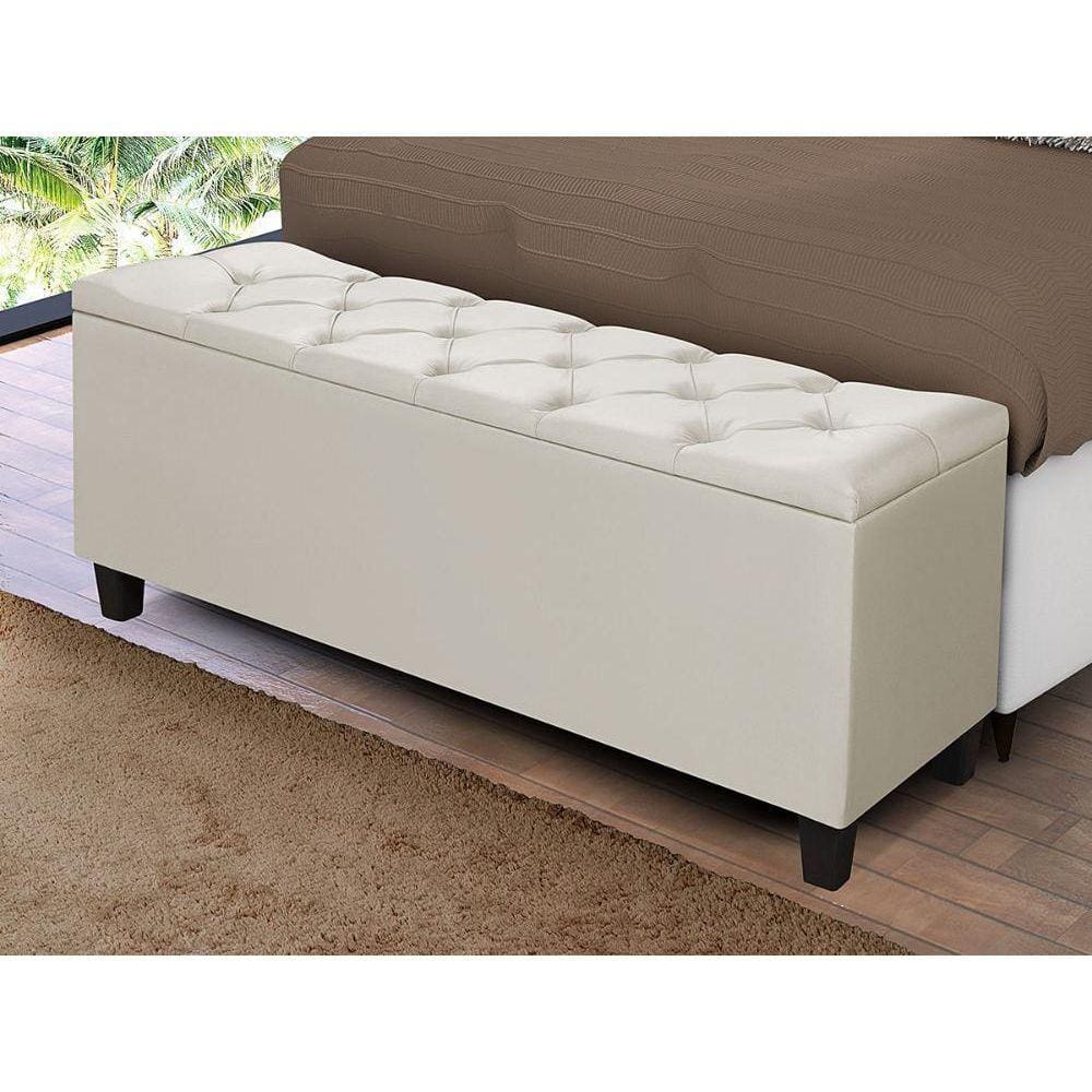 Recamier Baú Grecia Areia 150cm