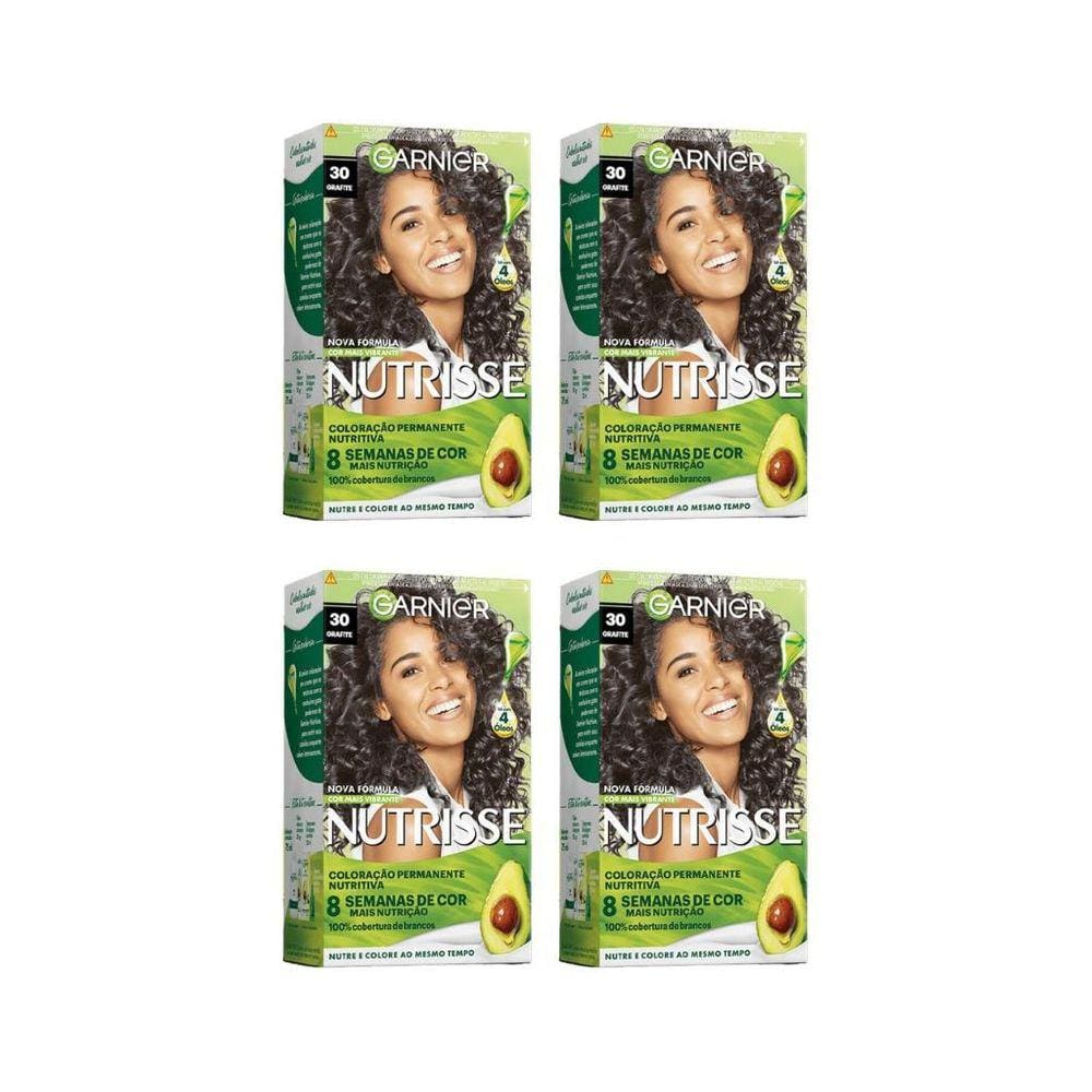 Coloraçao Nutrisse 30 Castanho Escuro-Kit C/4Un