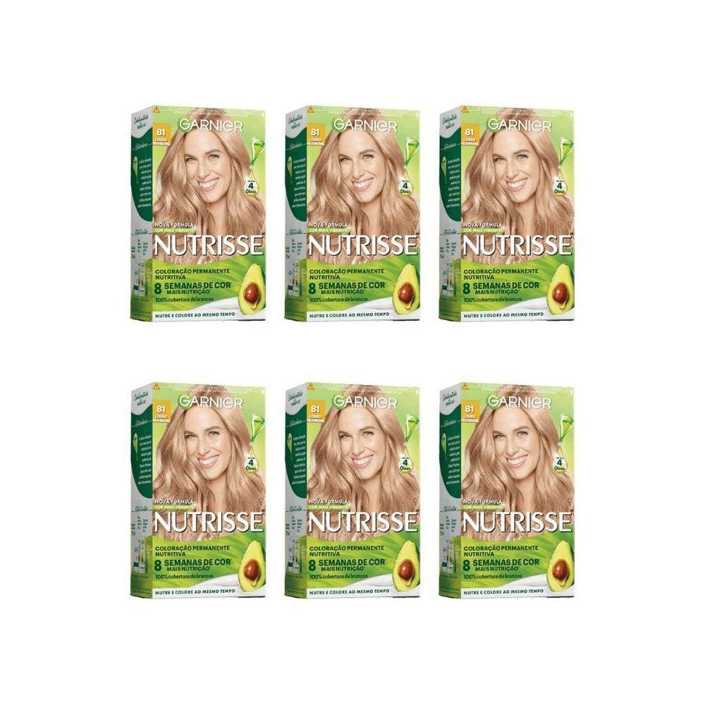 Coloraçao Nutrisse 81 Louro Claro Acinzentado-Kit C/6Un