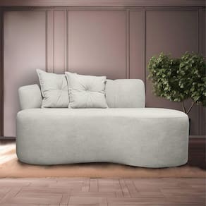 Sofá Orgânico Plaza 2 Lugares 145cm Linho Bouclê Bege SOFA STORE