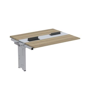 Complemento de Mesa Plataforma para Coworking para 2 Pessoas 140X120 Noce Naturalle/Cinza