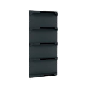 Kit 5 Bandejas Para Gondola Canto 202 Fit 40/60 Preto Pe Pre